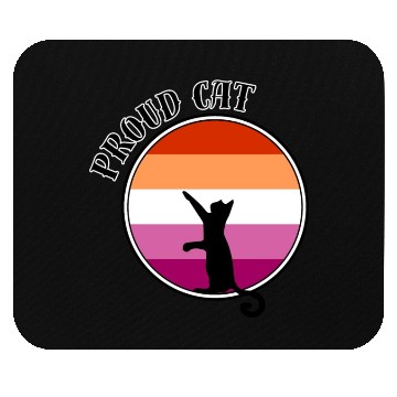 Discover LGBTQ Proud Cat, Pride Month, Lesbian Flag Mouse Pads