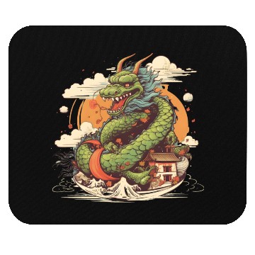 Discover Sushi Dragon Japanesse Kawaii Mouse Pads