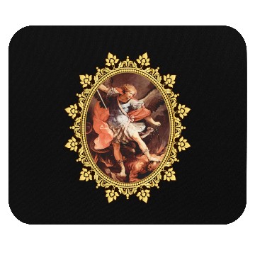 Discover St. Michael the Archangel Icon Dragon Catholic Ang Mouse Pads