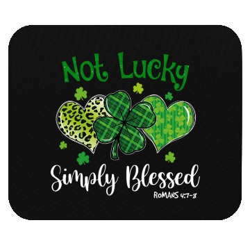 Discover Not Lucky ly Blessed Christian Shamrock St Mouse Pads
