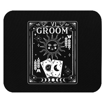 Discover Gothic Witchy Coven Tarot Halloween Groom Bachelor Mouse Pads