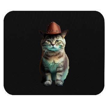 Discover cowboy cat - funny cats, funny pets. Mouse Pads
