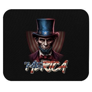 Discover Merica Lincoln Independence Day Party 4th July Mouse Pads