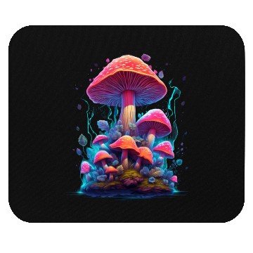Discover Trippy Neon Mushrooms 300 7 PRINT Mouse Pads
