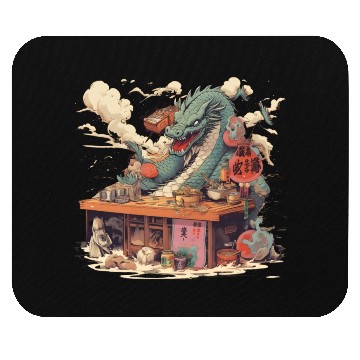 Discover Sushi Dragon Japanesse Kawaii Mouse Pads