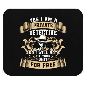 Discover Agent Clue Private Detective Crime Mouse Pads