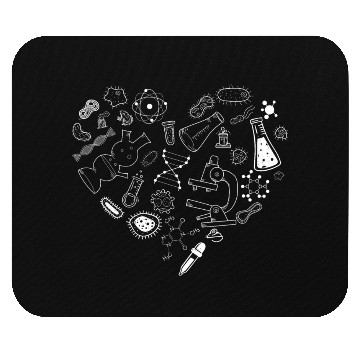 Discover Science Student, Science Teacher Heart Science Mouse Pads