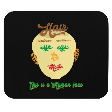 Discover this is a human face Mouse Pads
