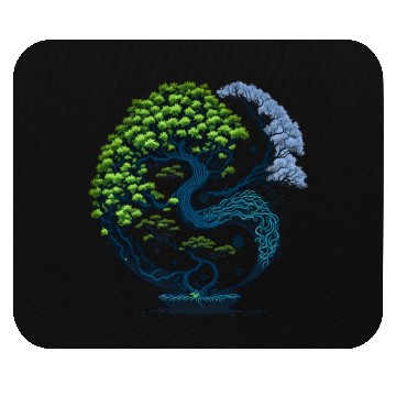 Discover Harmony Unveiled - Yin and Yang Bonsai Mouse Pads