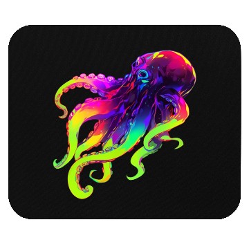 Discover Neon Octopus Mouse Pads