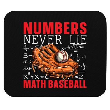 Discover Baseball Math Lover Mathematician Baseball Player Mouse Pads