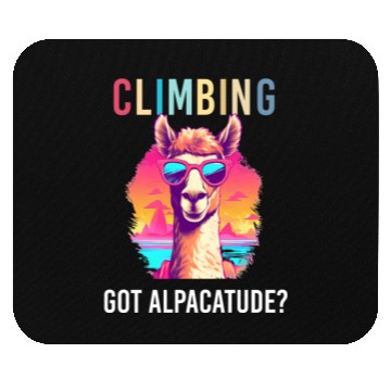 Discover Funny Alpaca with Sunglasses - Alpacatude Mouse Pads