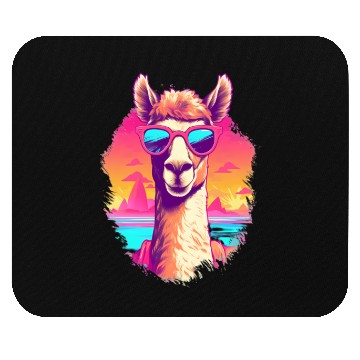 Discover Funny Alpaca with Sunglasses - Alpacatude Mouse Pads