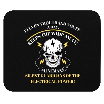 Discover Lineman Sparky Humor Electricity explained Power Mouse Pads