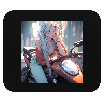 Discover Cool Biker Chick Mouse Pads