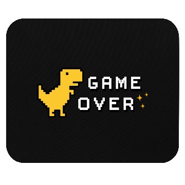 Discover Game Over Amarillo Mouse Pads