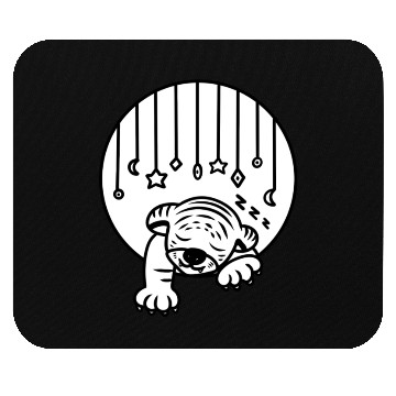 Discover Cute Tiger Cub Sleeping Mouse Pads
