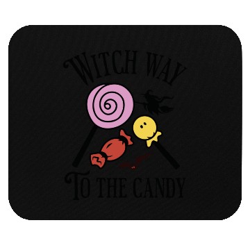 Discover Witch Way To The Candy Spooky Halloween Mouse Pads