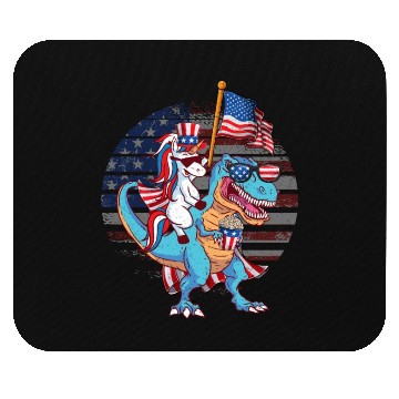 Discover Amerisaurus Cat Lovers USA Party Independence Day Mouse Pads