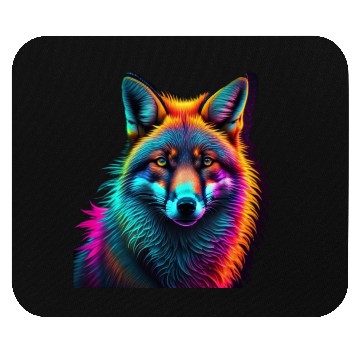 Discover Cool neon wolf Mouse Pads