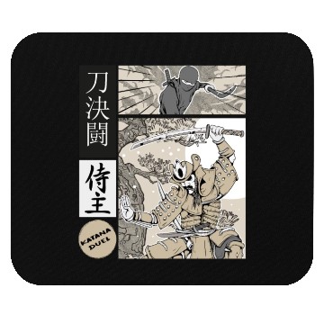 Discover Katana Samurai Vs Ninja Warrior Comic Strip style Mouse Pads