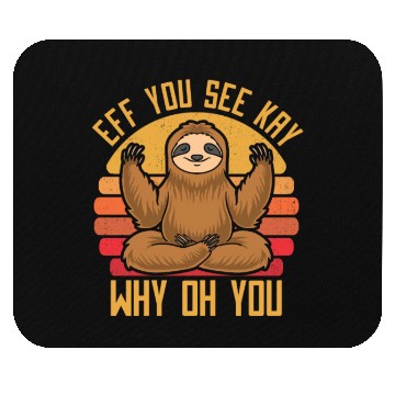 Discover Sloth Hilarious Sloth Yoga Mouse Pads