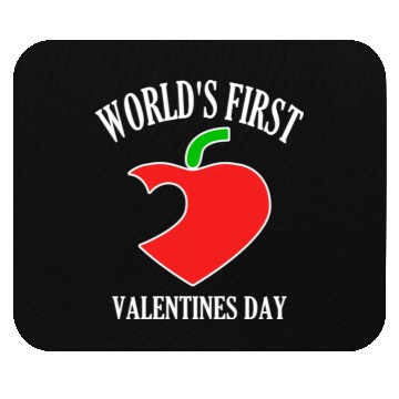 Discover Funny Worlds First Valentines Day 80s nostalgia Mouse Pads