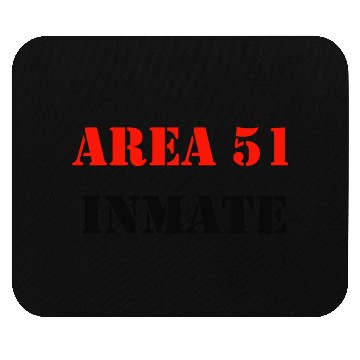 Discover AREA 51 INMATE yellow love Mouse Pads