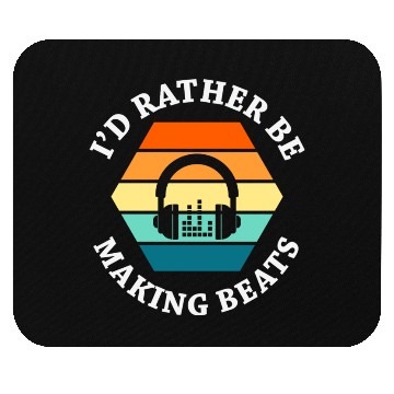Discover Id Rather Be Making Beats Design summer yellow Mouse Pads