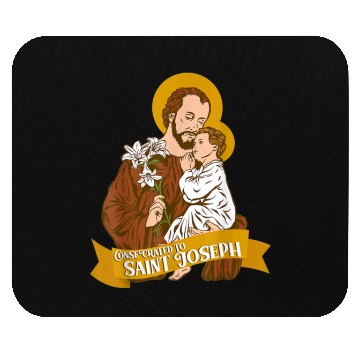 Discover Consecration to St Joseph and Child Jesus Catholic Mouse Pads