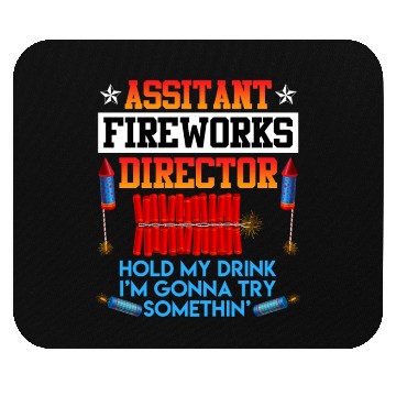 Discover Independence Day Assistant Fireworks Director USA Mouse Pads