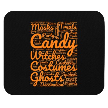 Discover Halloween Wordcloud Mouse Pads