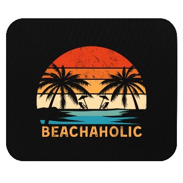 Discover Tropical Sunset Beach Scene Mouse Pads
