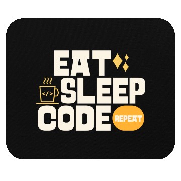 Discover Eat sleep code repeat cool Mouse Pads
