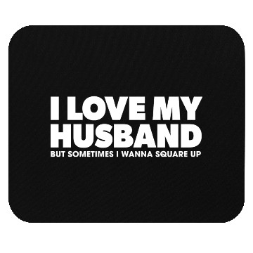 Discover I Love My Husband green Mouse Pads