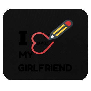 Discover I love my girlfriend hipster Mouse Pads