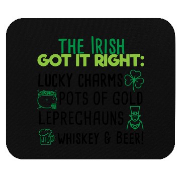 Discover Lucky Irish Charms Aesthetic Mouse Pads