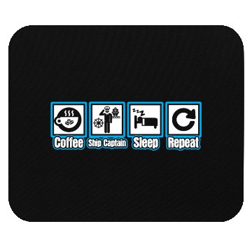 Discover Coffee Ship Captain Sheep Repeat Mouse Pads