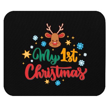 Discover My first Christmas green Mouse Pads