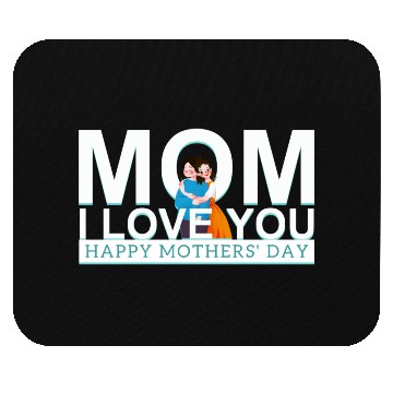 Discover I Love You MoM green Mouse Pads