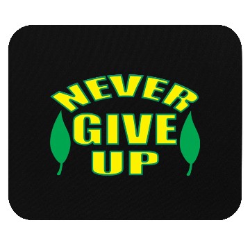 Discover Never Give Up red Mouse Pads