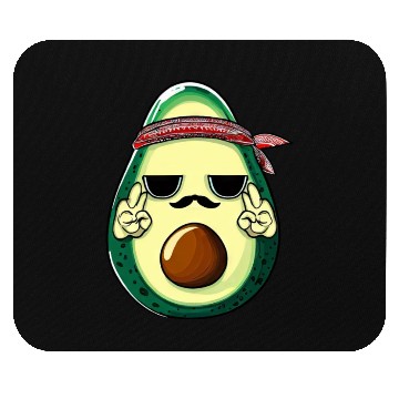 Discover Hippie Avocado with Beard Mouse Pads
