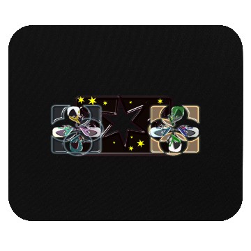 Discover White Star Mouse Pads