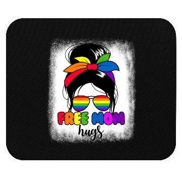 Discover Free Mom Hugs Womens Messy Bun LGBTQ Free Mom Hugs Mouse Pads
