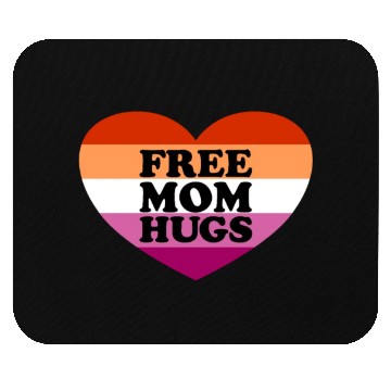 Discover Free Mom Hugs Lesbian Flag Heart LGBTQ Free Hugs Mouse Pads