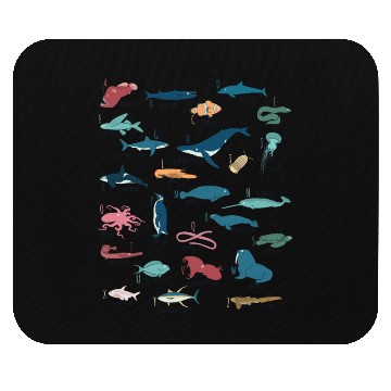 Discover Marine animals alphabet marine biology Mouse Pads