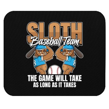 Discover Sloth Team Sloth Baseball Mouse Pads