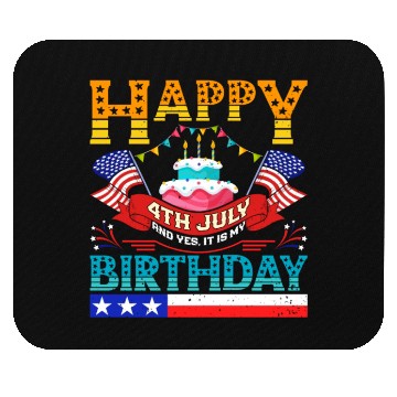 Discover Happy Bday Born July 4 Independence Day American Mouse Pads