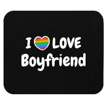 Discover I Love My Gay Boyfriend LGBT hippie Mouse Pads