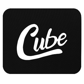 Discover Cube White Logo Mouse Pads